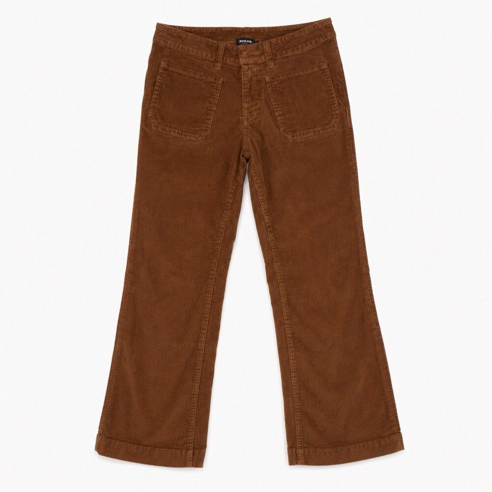 prAna Brown Corduroy Pants Women’s Size 2 / 26 Organic Cotton Patch Pocket